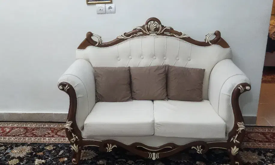 مبل ۷نفره سالم با جلو مبلی و عسلی|مبلمان خانگی و میز عسلی|سمنان, |دیوار