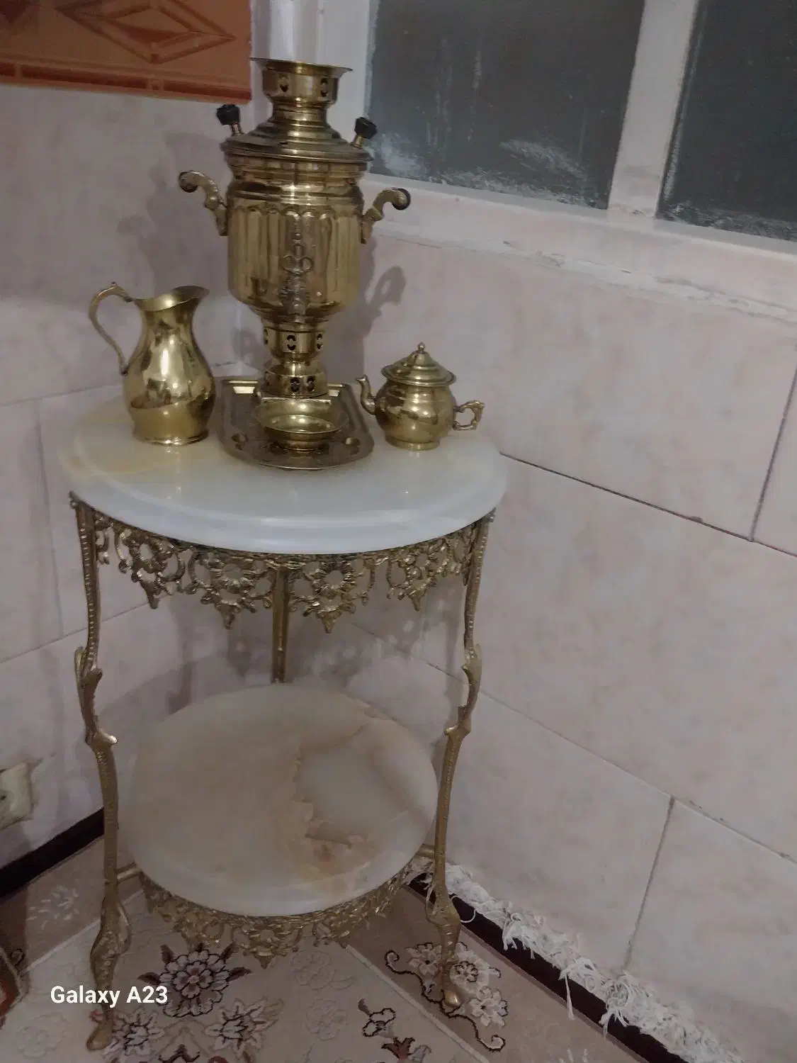 میز برنجی|صنایع دستی و سایر لوازم تزئینی|اقبالیه, |دیوار