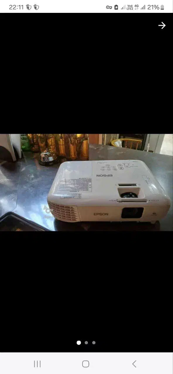 پروژکتور اپسون همراه با پرده برقی در حد نو|تلویزیون و پروژکتور|کرج, شهرک آسمان|دیوار