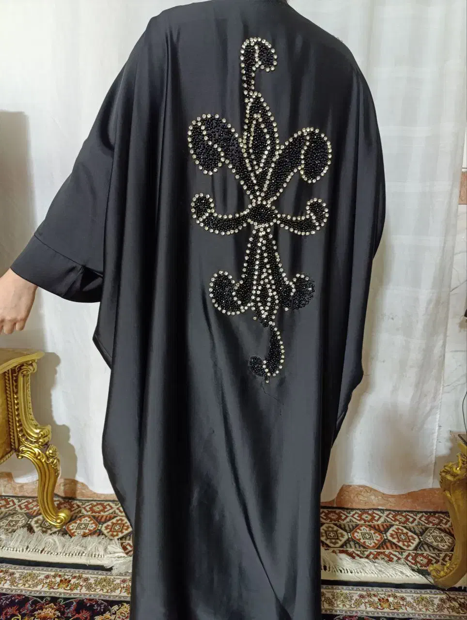 مانتو عابایی جنس ساتن اصلی|لباس|جوانرود, |دیوار