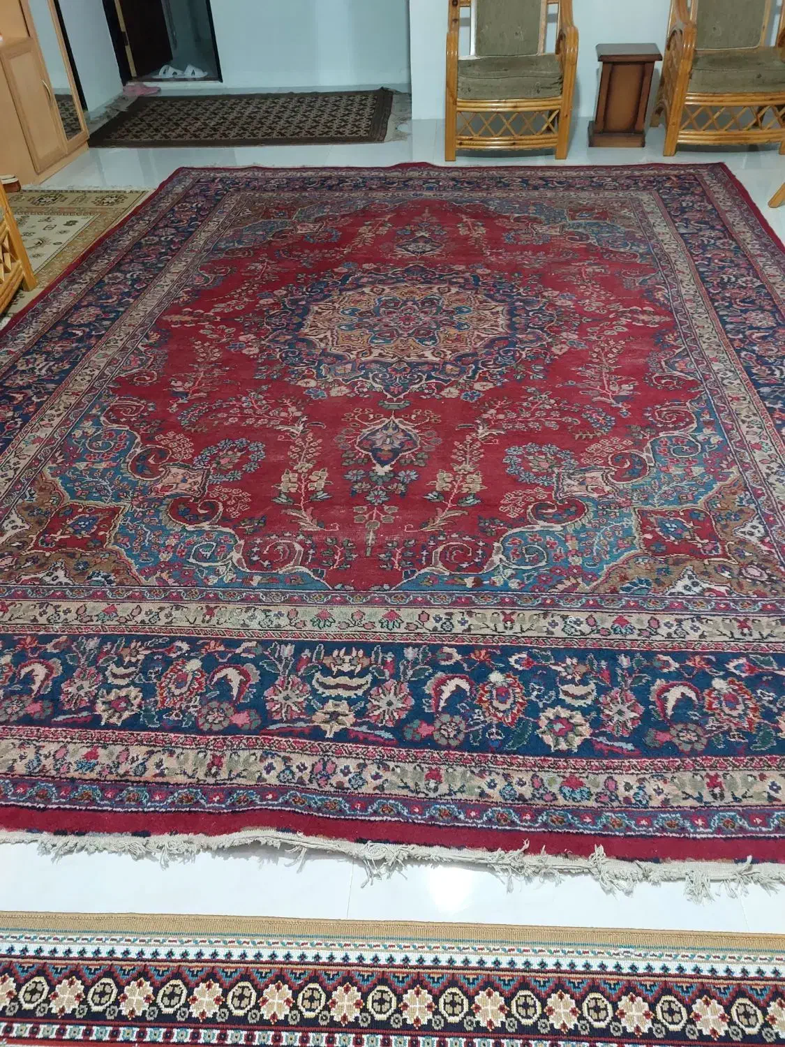 فرش دستباف تبریز ۱۲ متری|فرش|نور, |دیوار