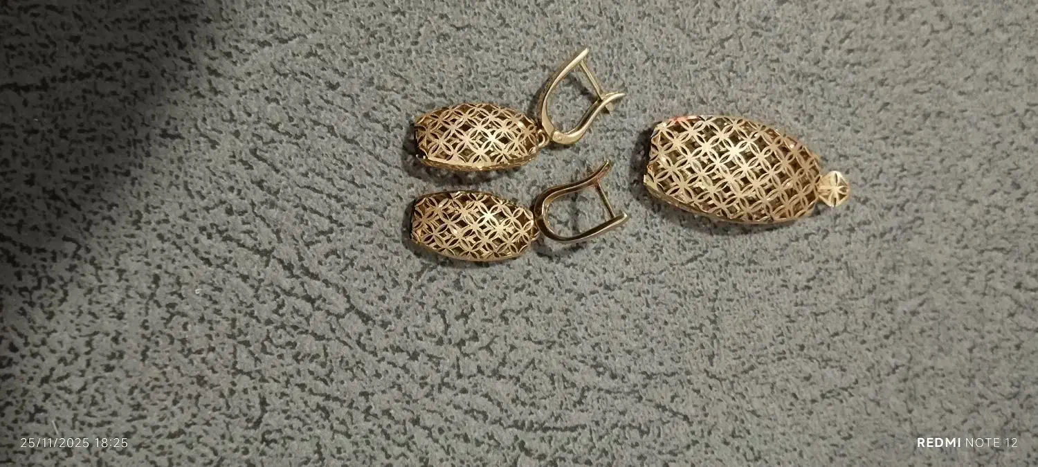 فروش طلا نیم ست و گوشواره|جواهرات|آباده, |دیوار