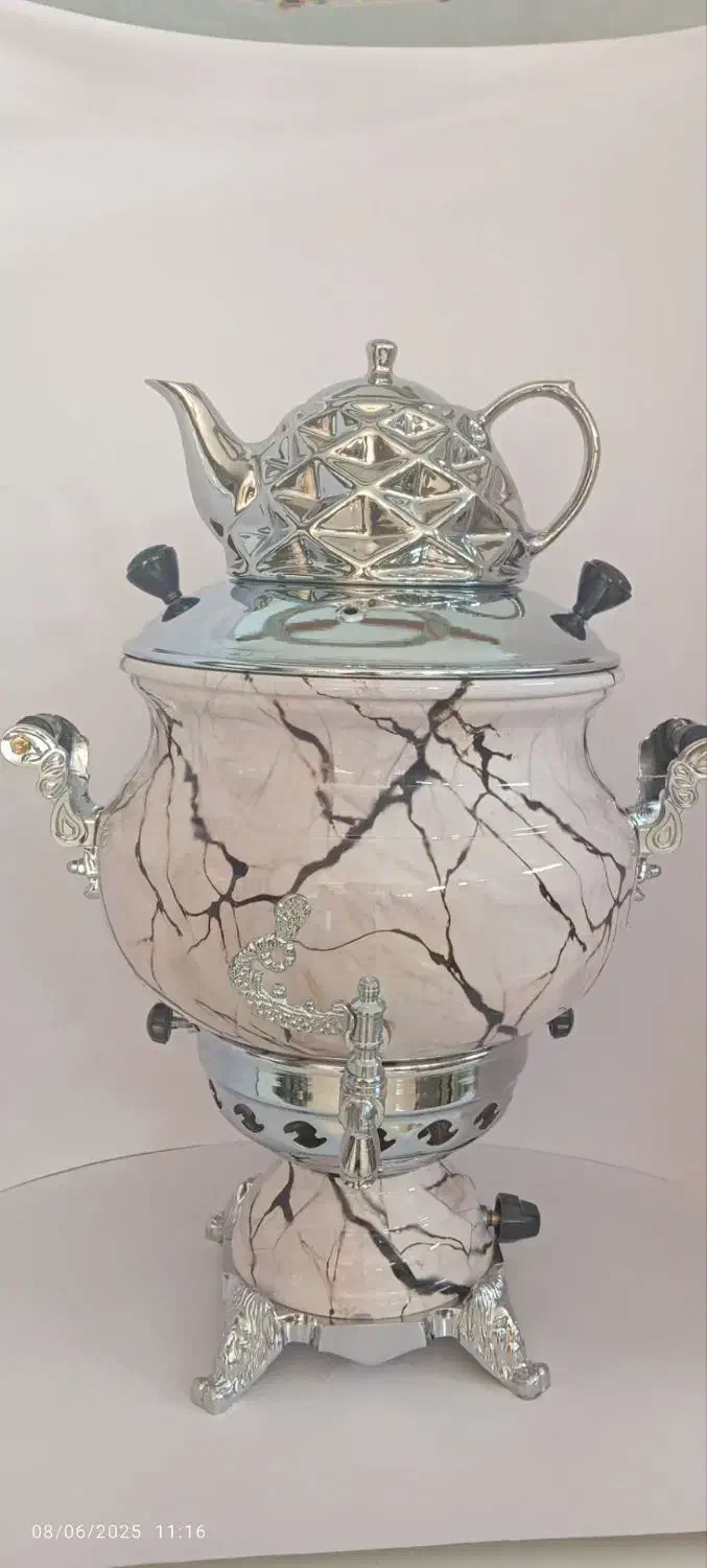 سماور ۱۰ لیتر طرح سنگی|سماور، چایساز، قهوهساز|اسلامشهر, شهرک قائمیه|دیوار