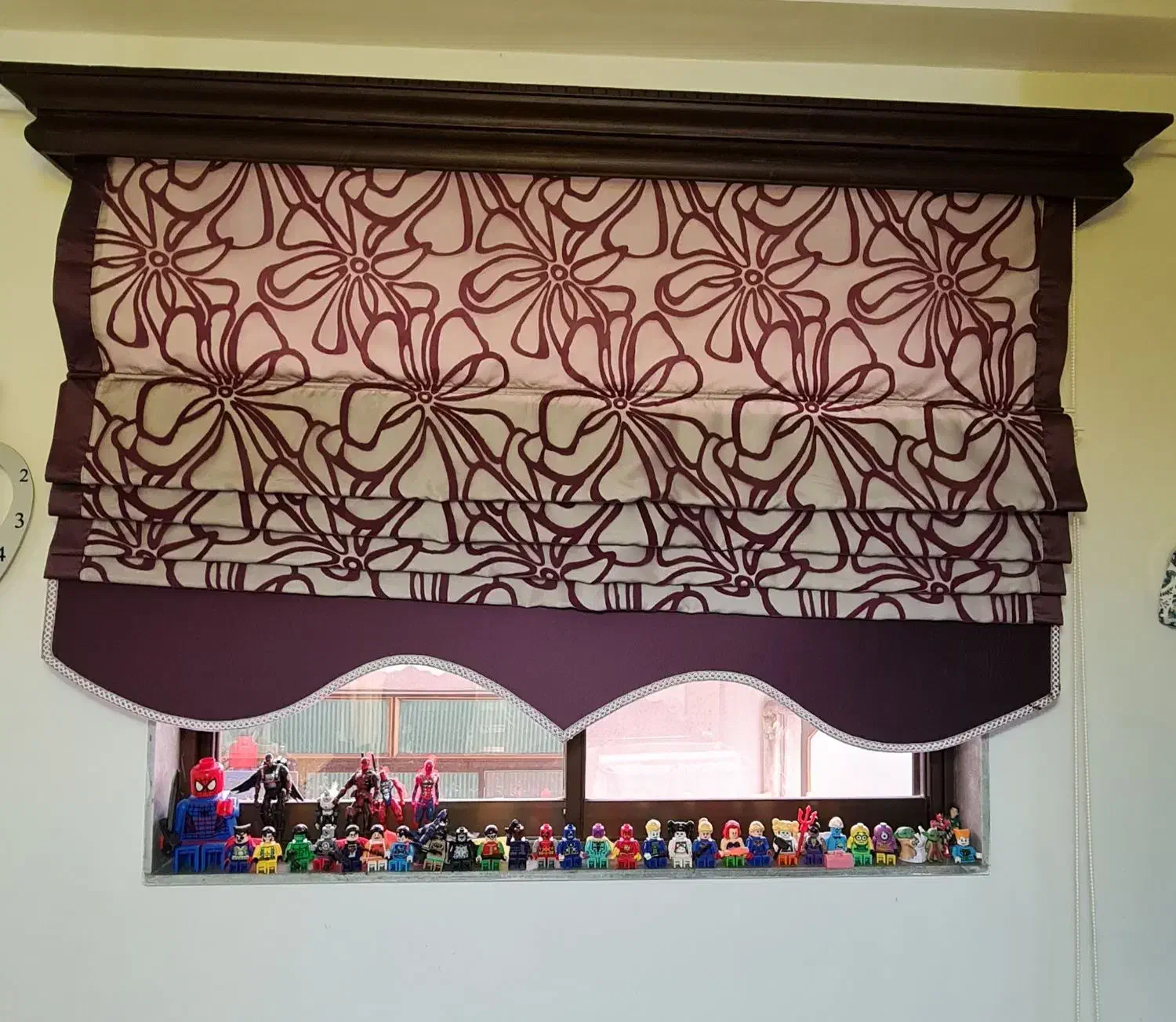 دو عدد پرده رومن ( اتاق خواب )|پرده، رانر، رومیزی|بندر انزلی, کوی واحدی|دیوار