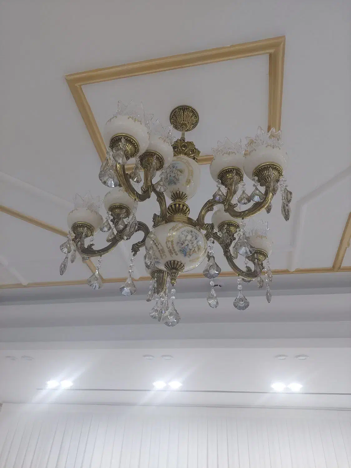 لوستر ترکیبی چینی برنز|لوستر و چراغ آویز|ارومیه, |دیوار