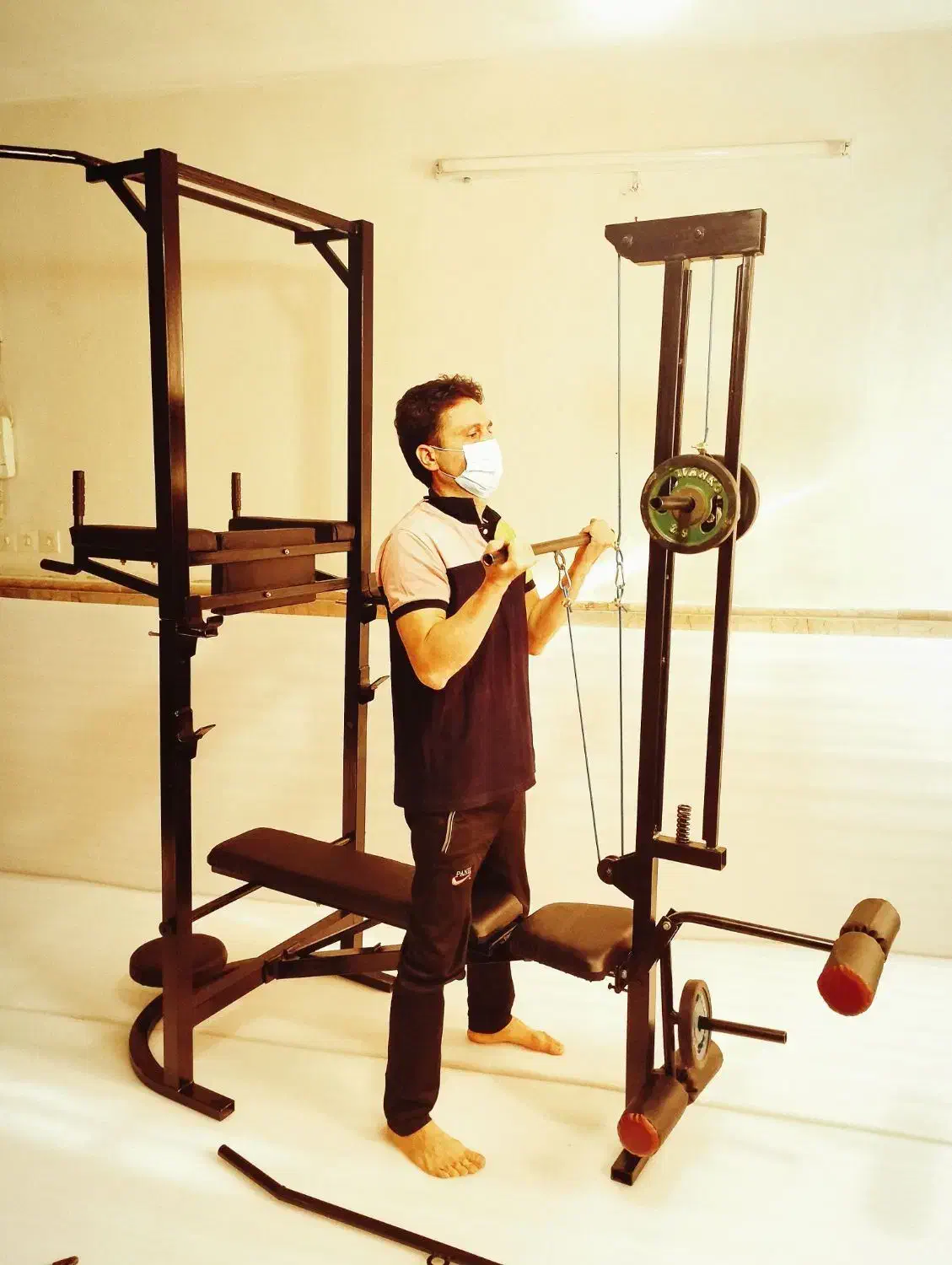 دستگاه بدنسازی خانگی هوم جیم مدرج هالتر دمبل وزنه|تجهیزات ورزشی|مشهد, خین عرب|دیوار