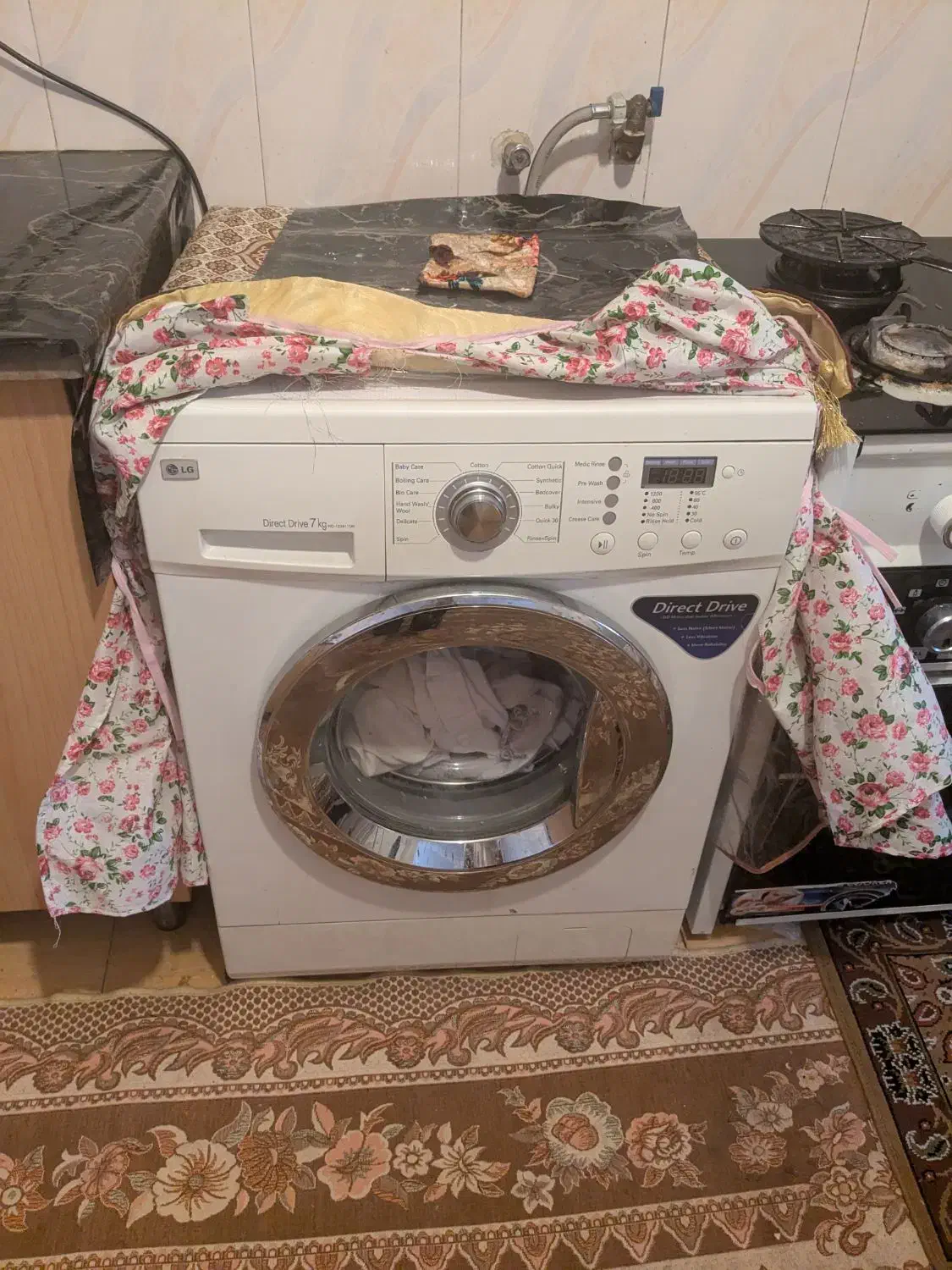 لباسشویی تمام اتومات الجی اورجینال اصل ۷ کیلویی|ماشین لباسشویی و خشک‌کن لباس|شیراز, جوادیه|دیوار