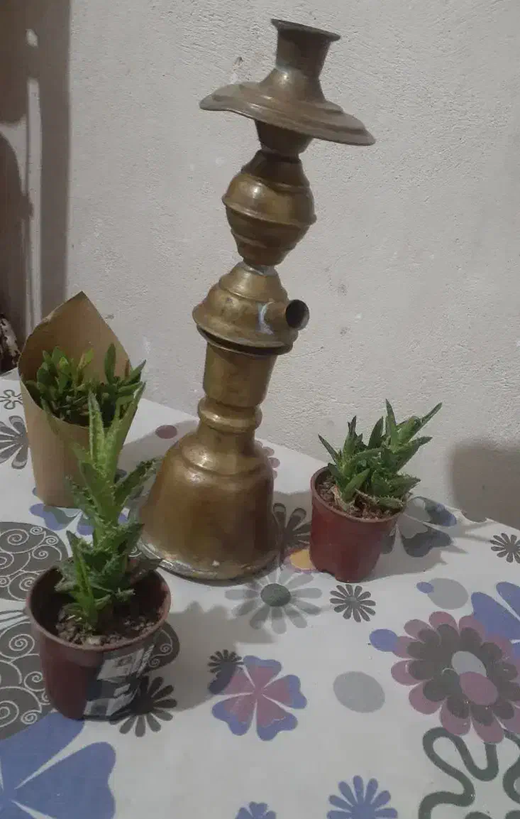 قلیون برنجی عطیقه|کلکسیون اشیاء عتیقه|مشهد, شهید قربانی|دیوار