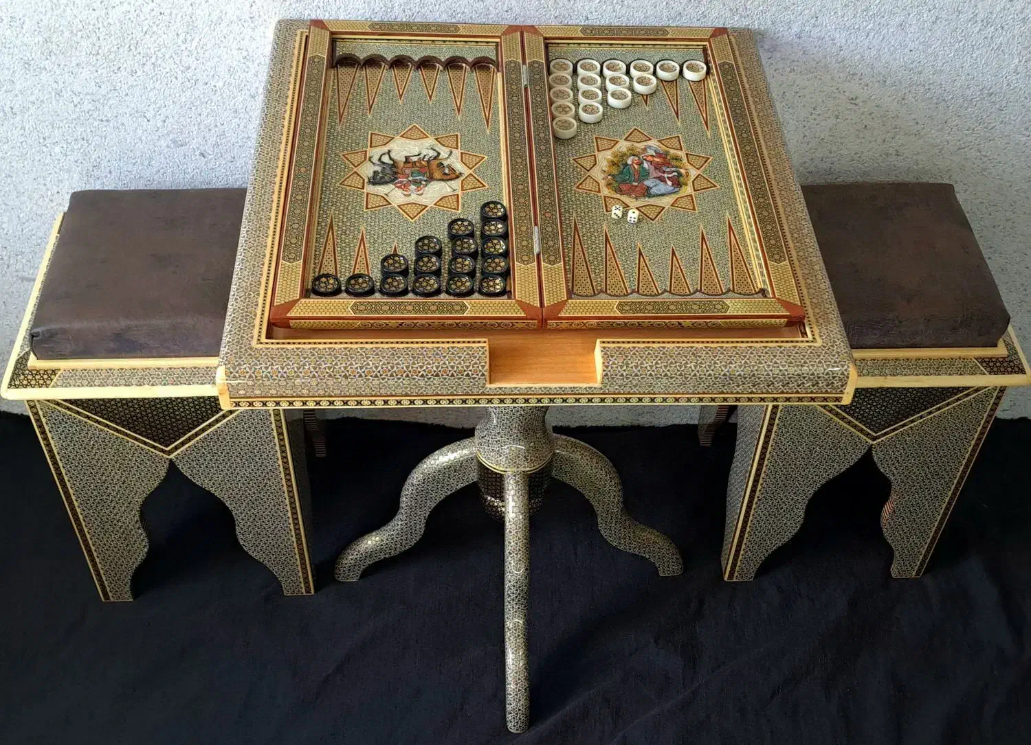 میزو و صندلی تخته نرد و شطرنج خاتم ( مربع )|کلکسیون و سرگرمی|تهران, تهرانسر غربی|دیوار