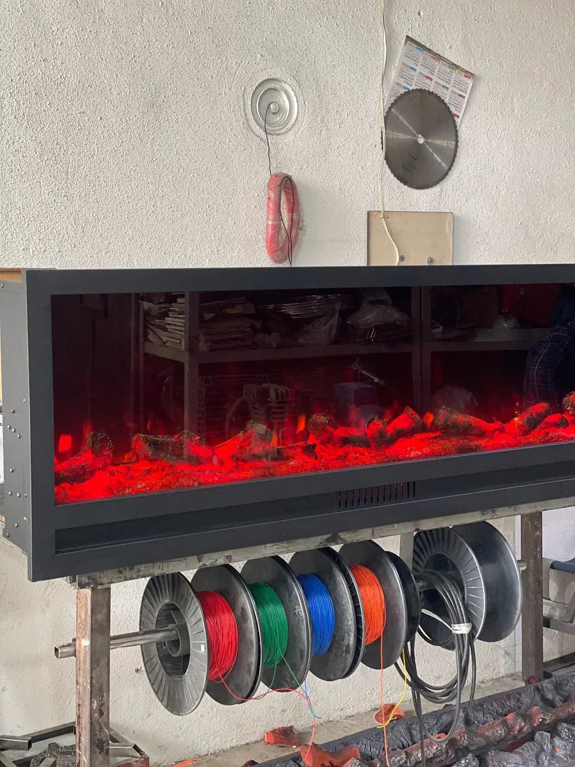 شومینه برقی دیواری نما قاب فلزی ۱۲۰|بخاری، هیتر، شومینه|جاجرود, |دیوار