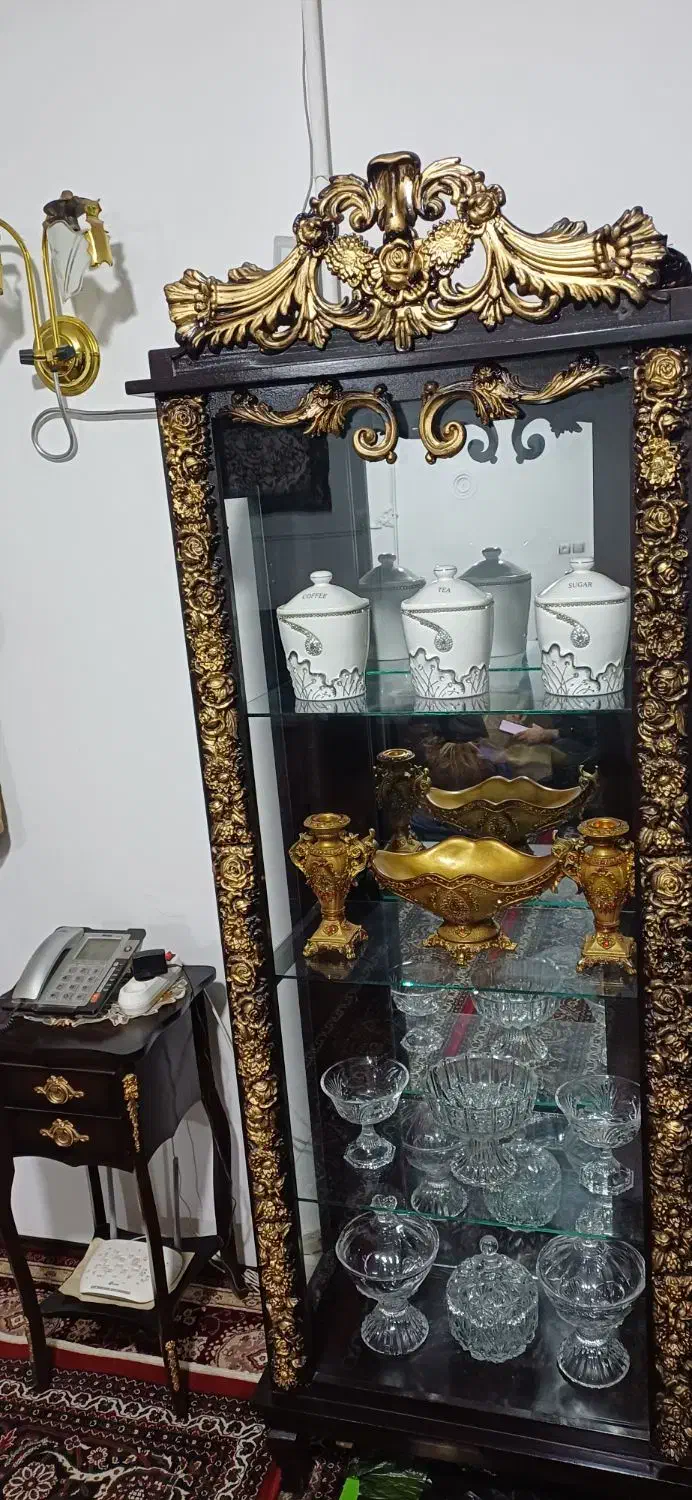 بوفه. اینه و کنسول . ساعت و میز تلفن ست|بوفه، ویترین، کنسول|کرمانشاه, |دیوار