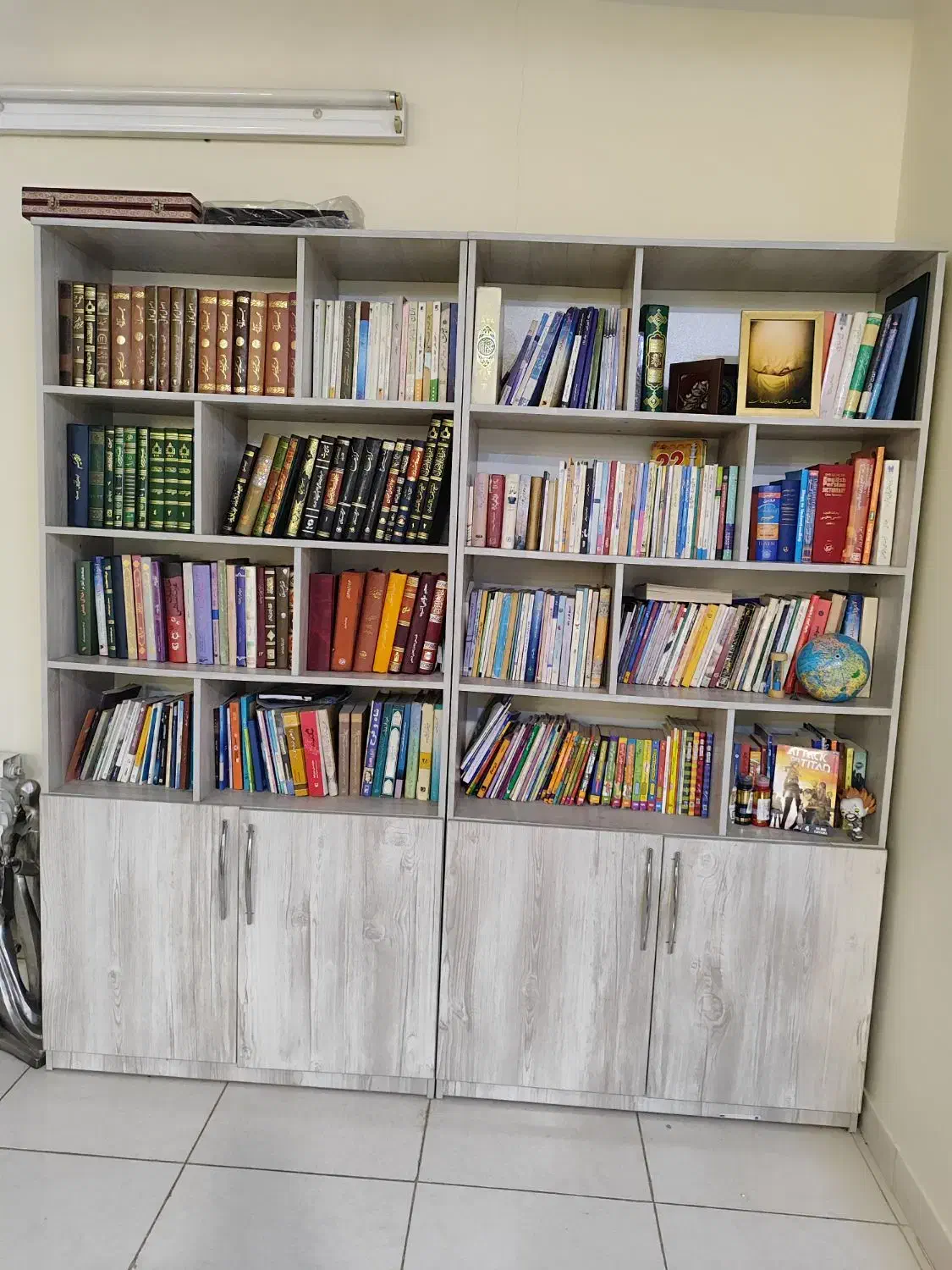 کتابخانه دو تیکه|کتابخانه، شلف، قفسه‌های دیواری|تهران, ابوذر|دیوار