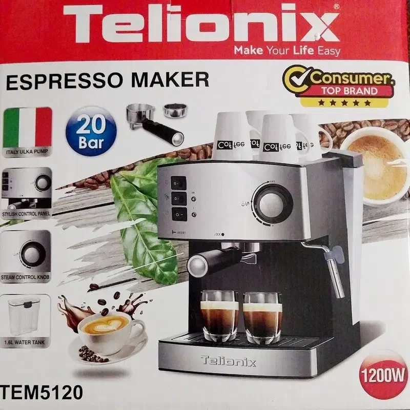 اسپرسو ساز TEM5120 تلیونیکس|سماور، چایساز، قهوهساز|همدان, |دیوار