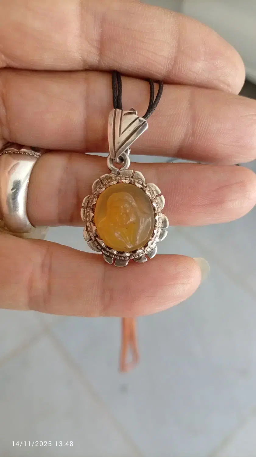 پلاک نقره شمایل عقیق یمن،کاردست|جواهرات|کرمانشاه, |دیوار