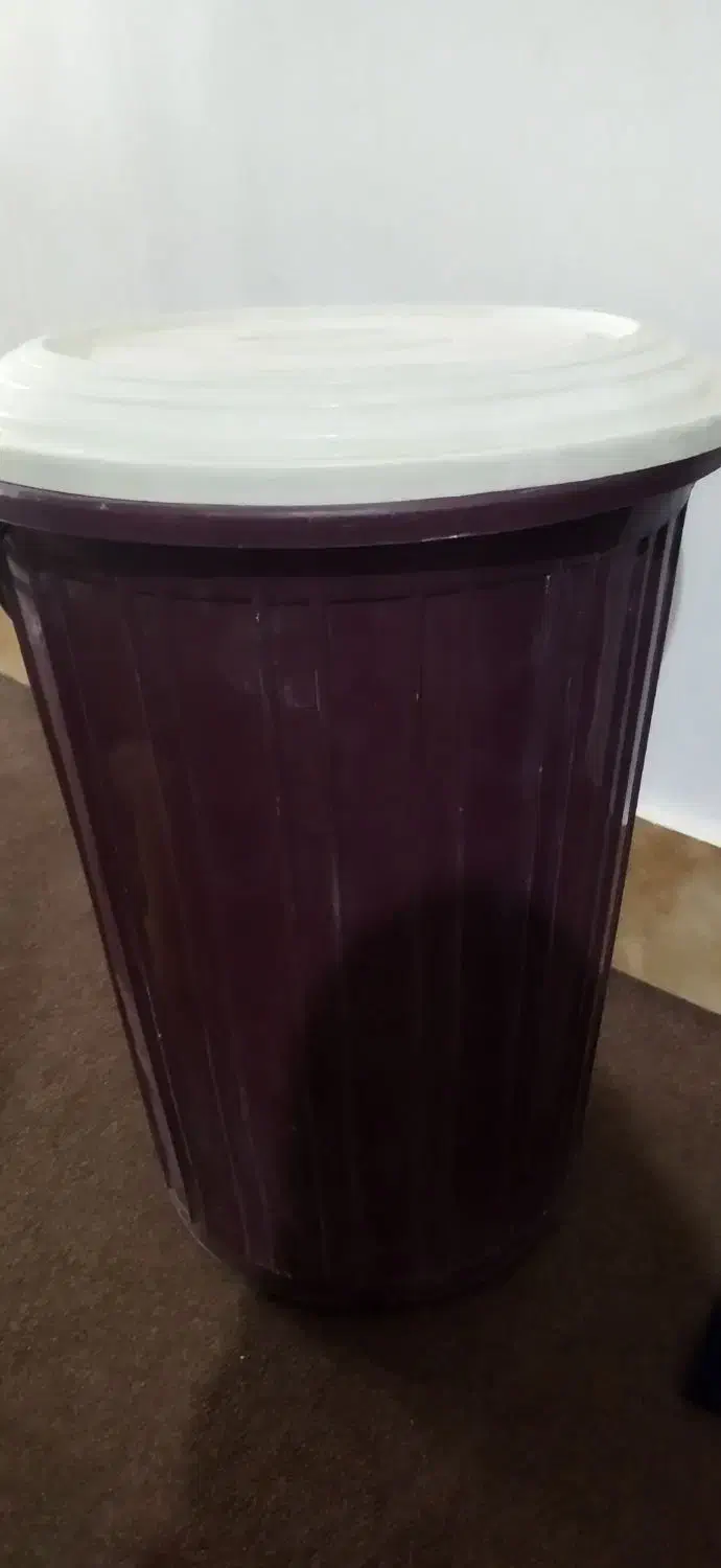 دوتا عدد سطل اشغالی بزرگ|ظروف نگهدارنده، پلاستیکی، یک‌بارمصرف|زابل, |دیوار