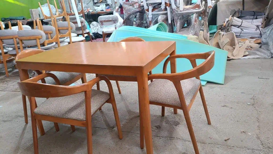 میز ناهار خوری ۴ نفره چوب راش|میز و صندلی غذاخوری|شهرکرد, |دیوار