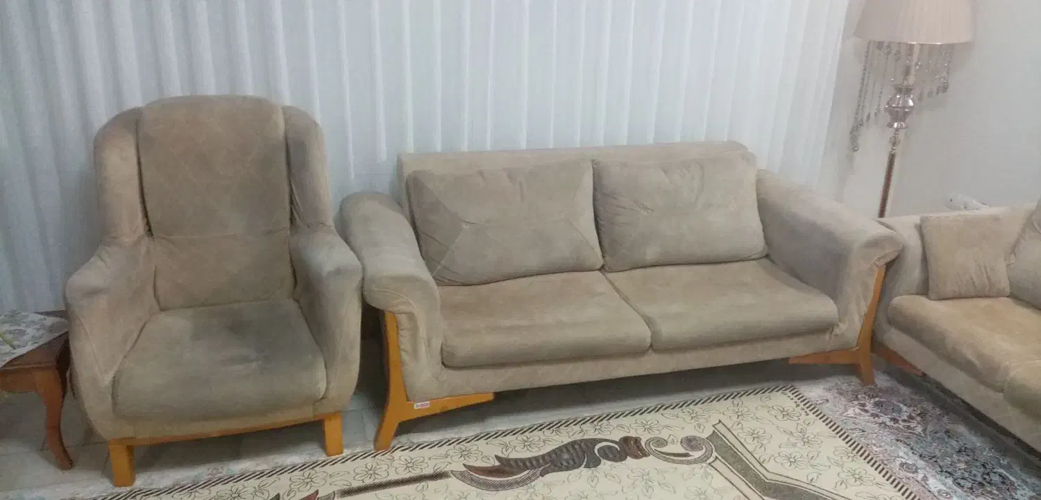 مبل راحتی 7 نفره|مبلمان خانگی و میز عسلی|قم, شهرک امام حسن|دیوار