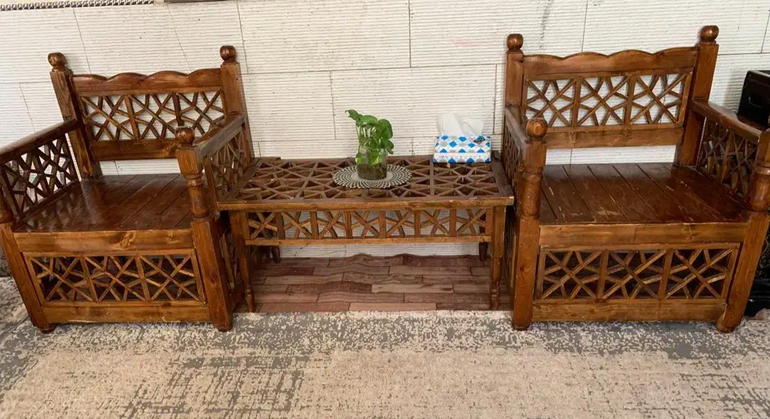 مبل سنتی همراه با میز وسط +صندلی راک|مبلمان خانگی و میز عسلی|شیراز, کوشک میدان|دیوار