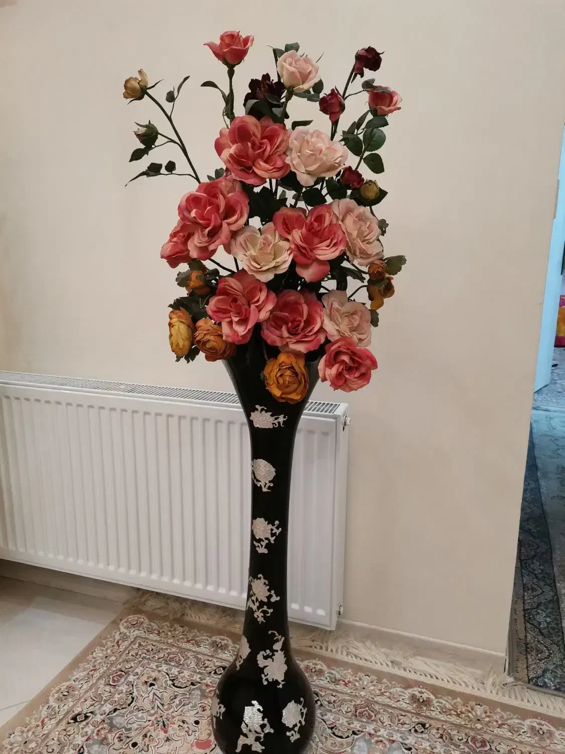 گلدان شیشه ای مشکی مناسب بامبو|گل و گیاه طبیعی|تهران, اتابک|دیوار