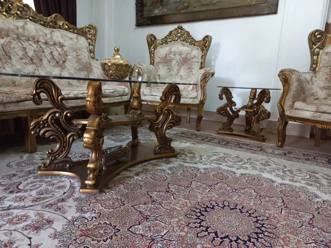 فروش مبل ۹نفره استیل|مبلمان خانگی و میز عسلی|رشت, گلباغ نماز|دیوار