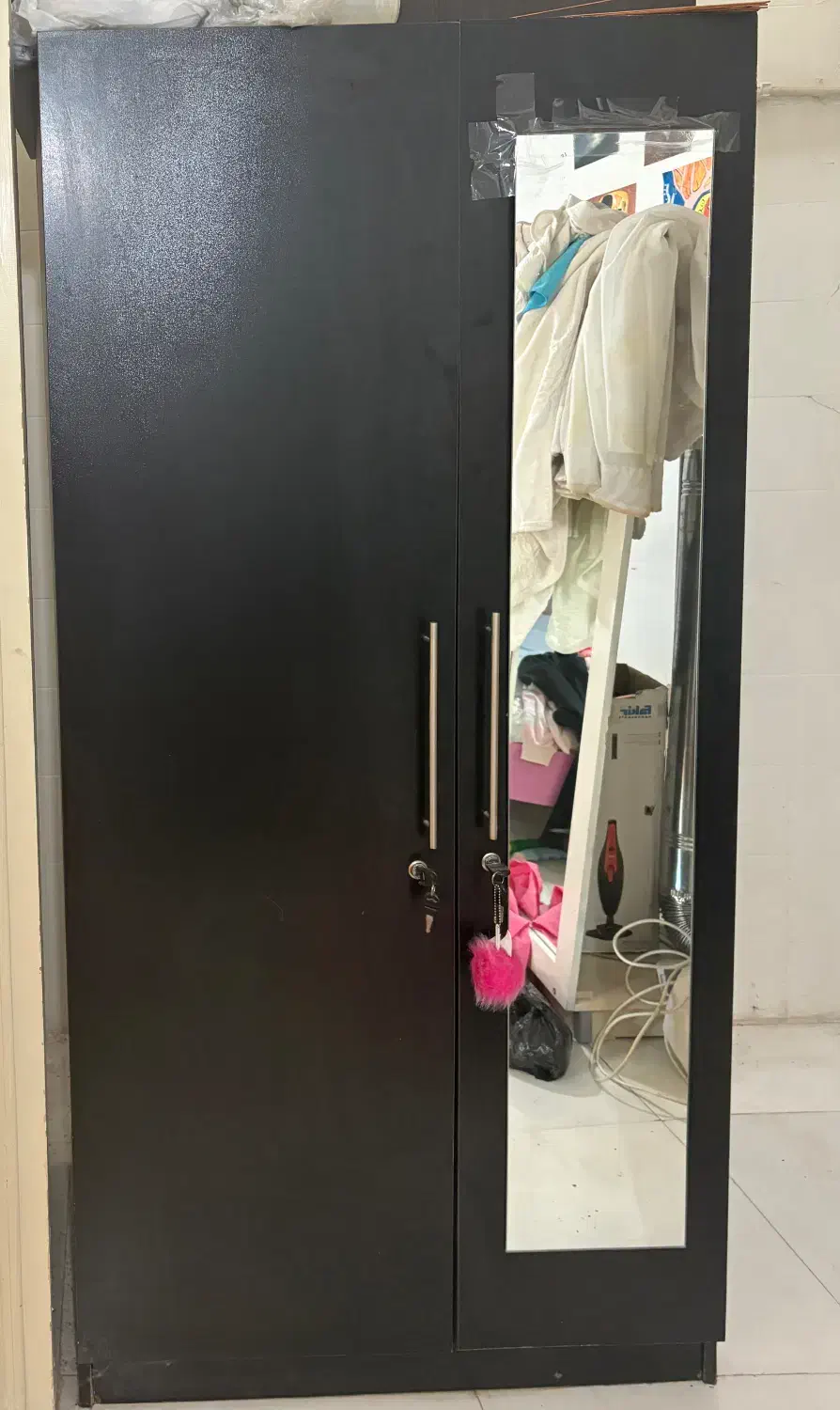 کمد دودرب جادار ودو پاتختی ،دو کشو و دارای آویز|جاکفشی، کمد، دراور|مهاباد (آذربایجان غربی), |دیوار