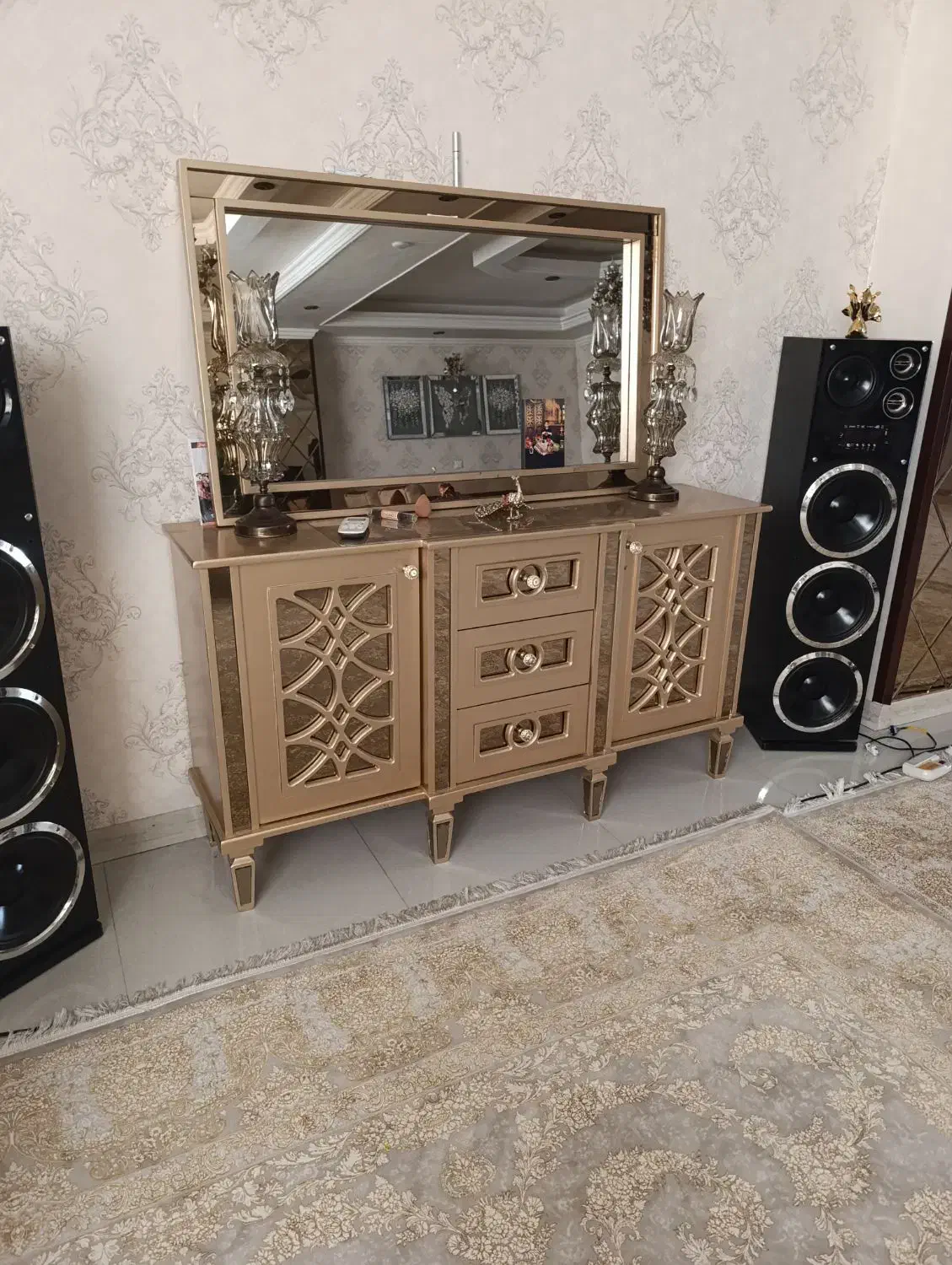 آینه کنسول میز تیوی جا کفشی|بوفه، ویترین، کنسول|اسلامشهر, شهرک مهدیه|دیوار