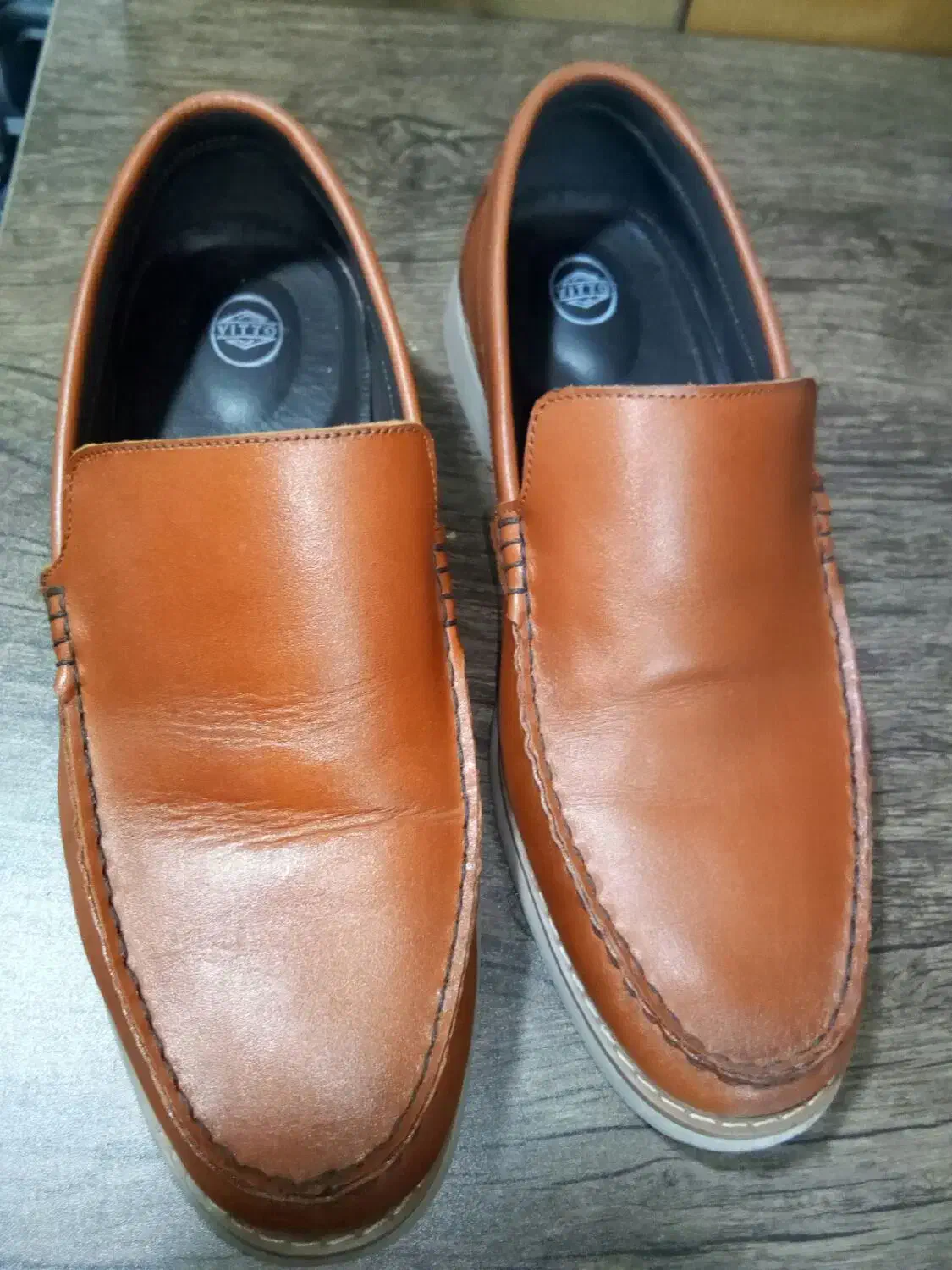 کفش چرم نو یه بارپاخورده سایز43|کیف، کفش، کمربند|رشت, کوی فکوری|دیوار