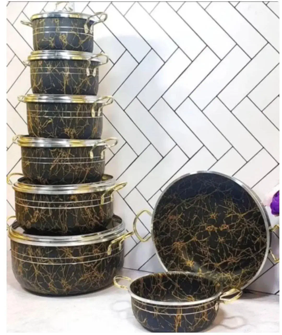 قابلمه 14پارچه ماربل|ظروف پختوپز|رباطکریم, رباطکریم|دیوار