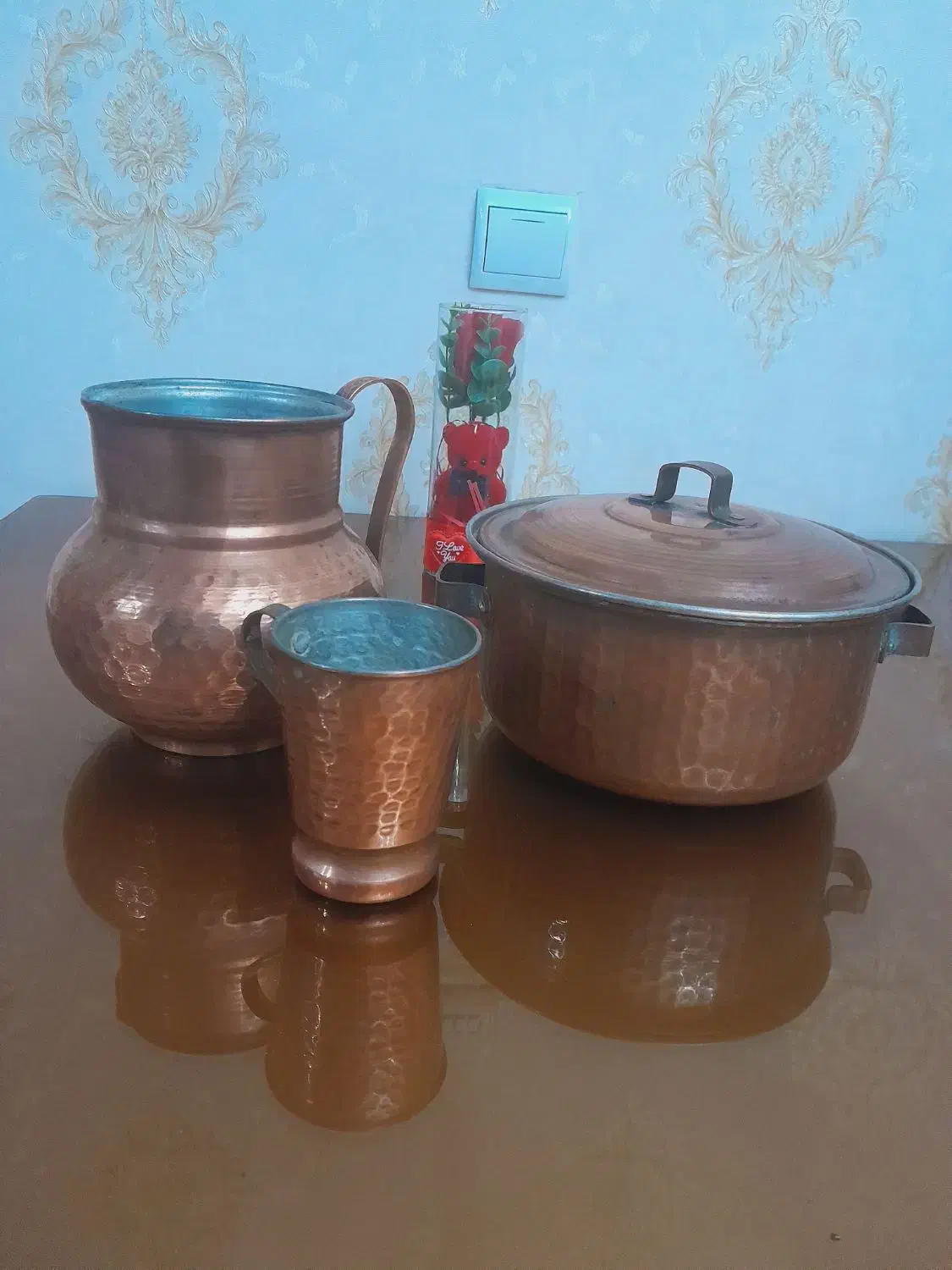 پارچ و لیوان مسی و قابلمه مسی / توضیحات داخل فیلم|ظروف سرو و پذیرایی|تهران, شادآباد|دیوار
