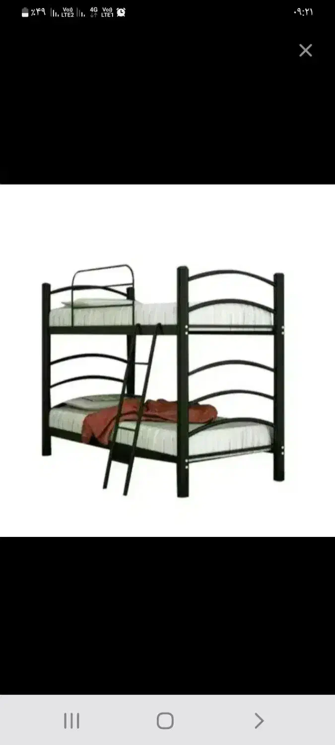 تخت دوطبقه فلزی|تخت و سرویس خواب|ابریشم, |دیوار