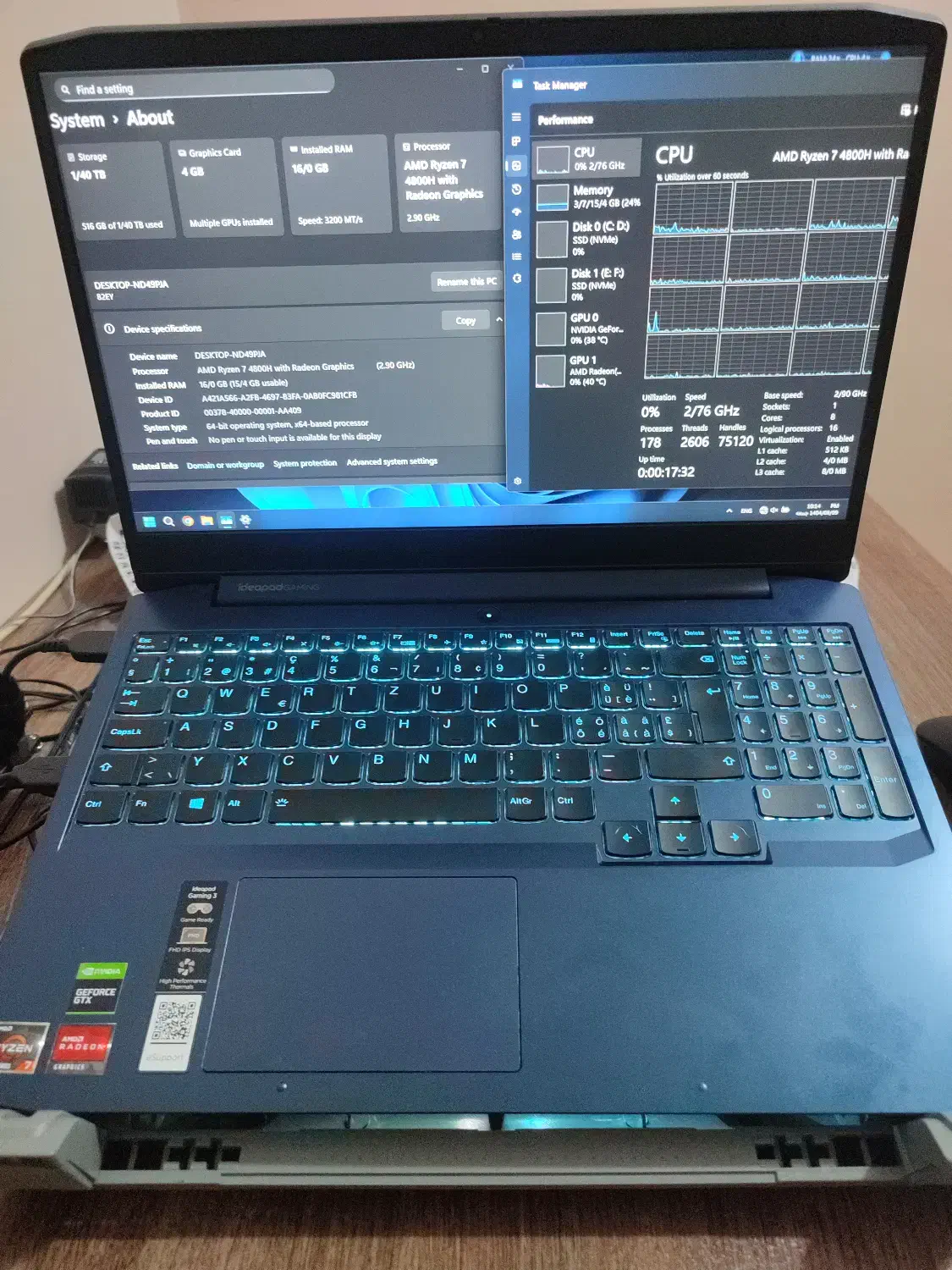 لپ‌تاپ ideapad Gaming 3|رایانه همراه|خمینی‌شهر, |دیوار