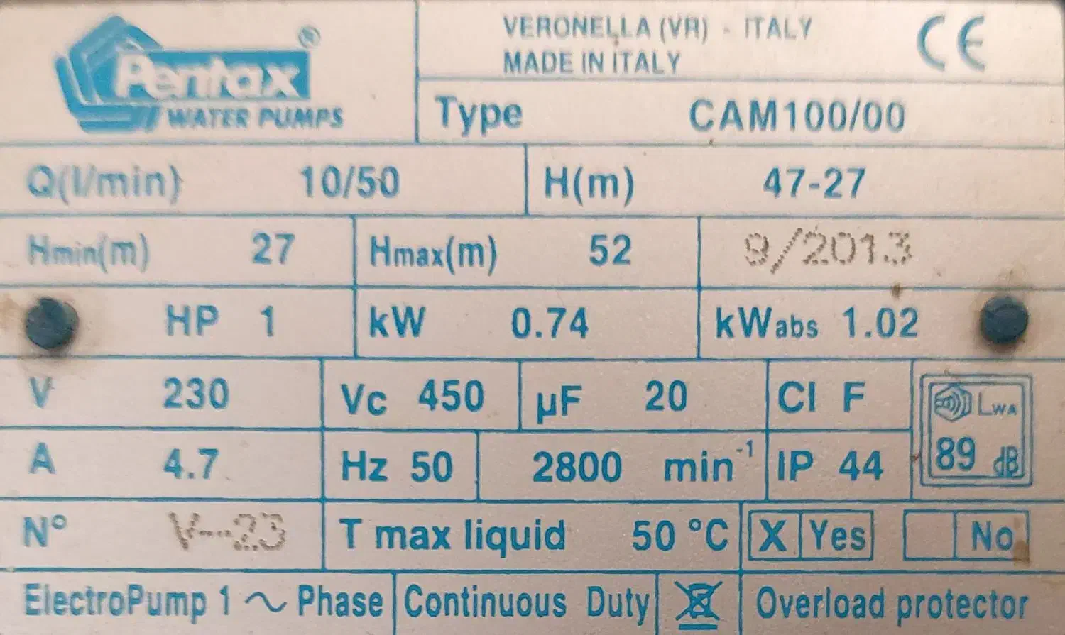 پمپ آب کله گاوی اصل ایتالیایی|مصالح و تجهیزات ساختمان|کرج, ساماندهی|دیوار