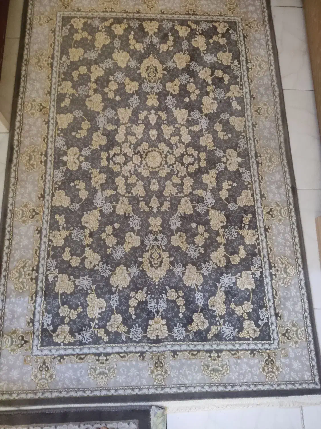 فرش یک در یک و نیم طوسی در حد نو|فرش|تهران, استخر|دیوار