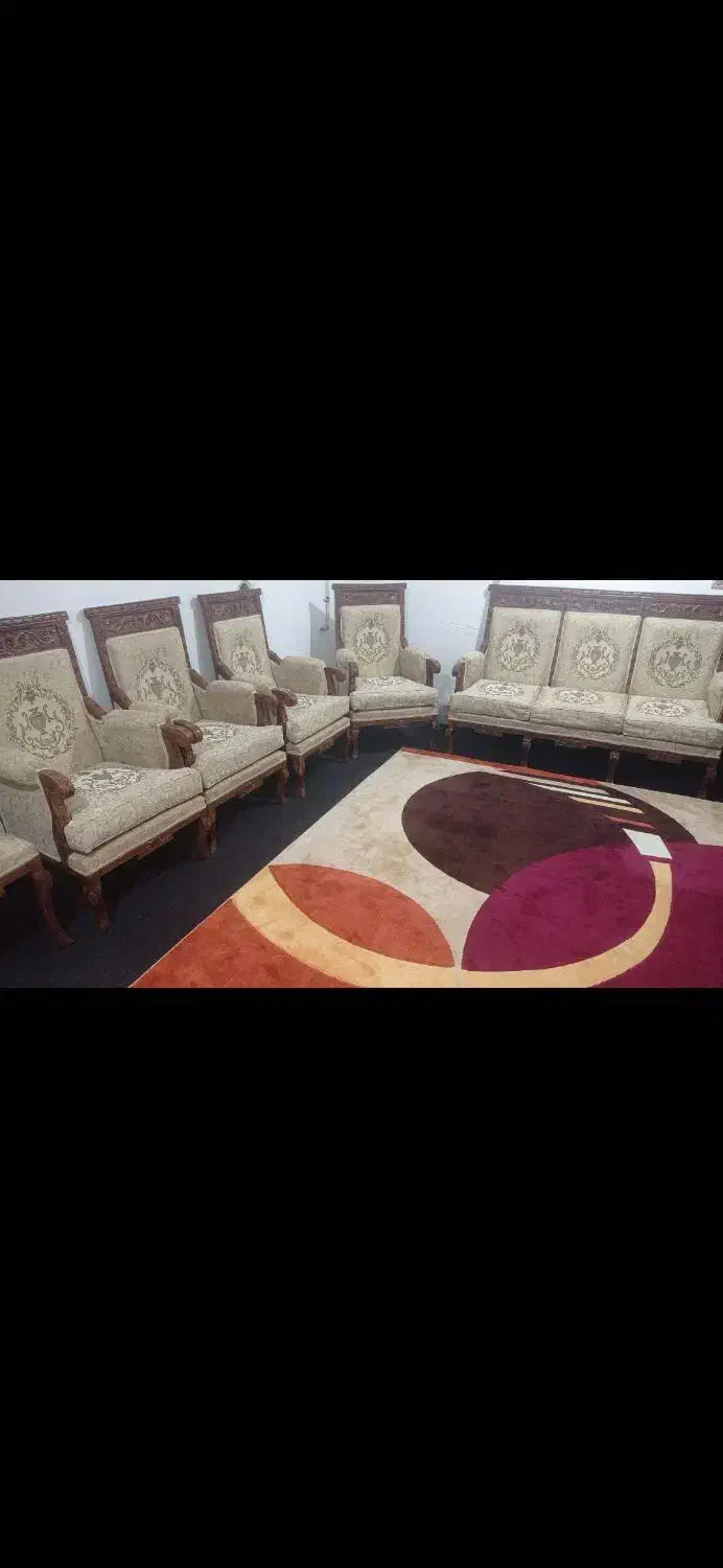 مبل سلطنتی 9 نفره|مبلمان خانگی و میز عسلی|فسا, |دیوار