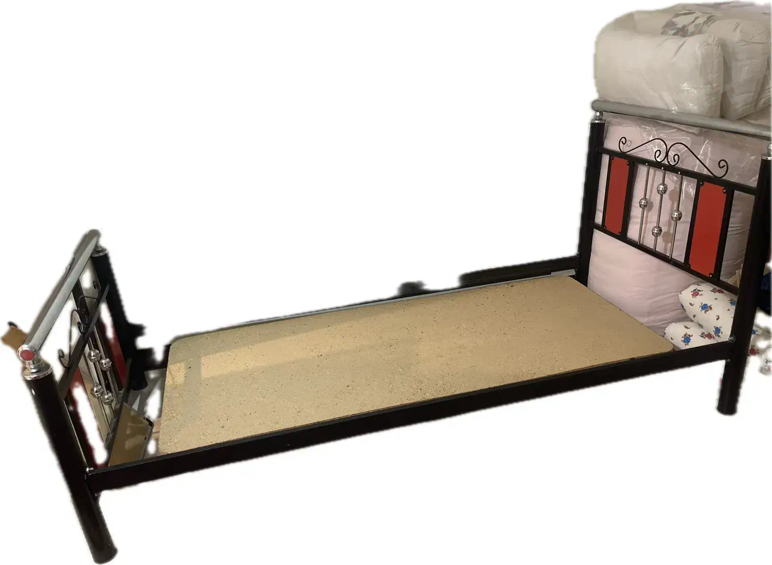 تخت فلزی وتشک رویا 2 تمیزوسالم ویک جک تخت تاشو|تخت و سرویس خواب|کرج, فاز ۳ گوهردشت|دیوار