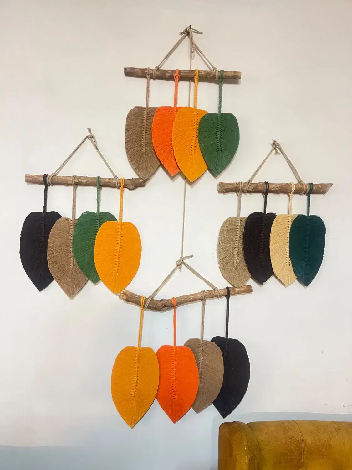 دیوارکوب مکرومه|صنایع دستی و سایر لوازم تزئینی|فولادشهر, C3|دیوار