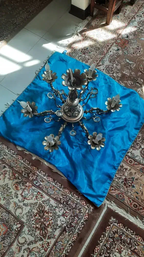 لوستر برنجی|لوستر و چراغ آویز|کرمان, |دیوار