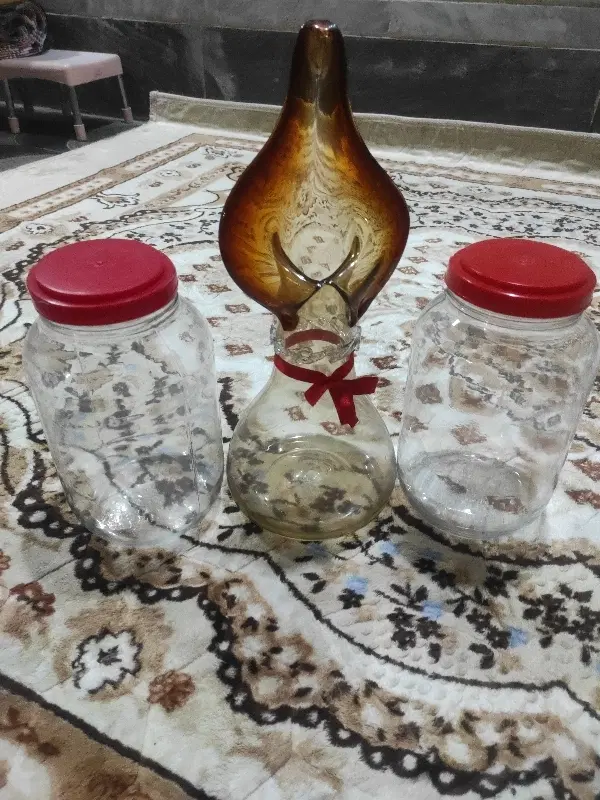 گلدان زیبا و سطل شیشه ای|مجسمه، تندیس، ماکت|تبریز, |دیوار