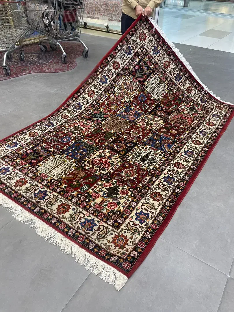 فرش دستباف (بساک) ۴ متری بختیار خشتی|فرش|مشکیندشت, |دیوار