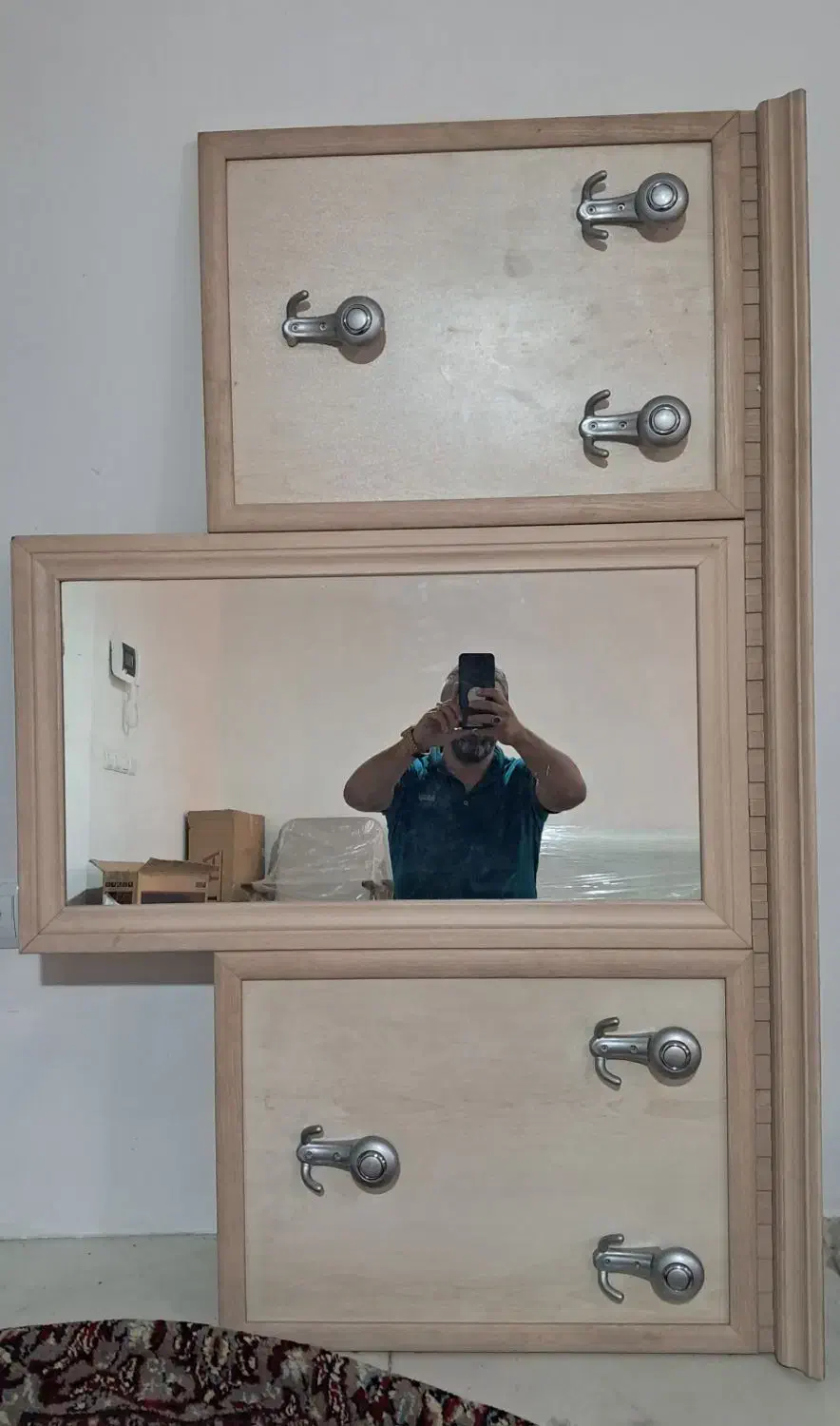 چوب لباسی آیینه دار دیواری|بندرخت و رخت‌آویز|تبریز, |دیوار