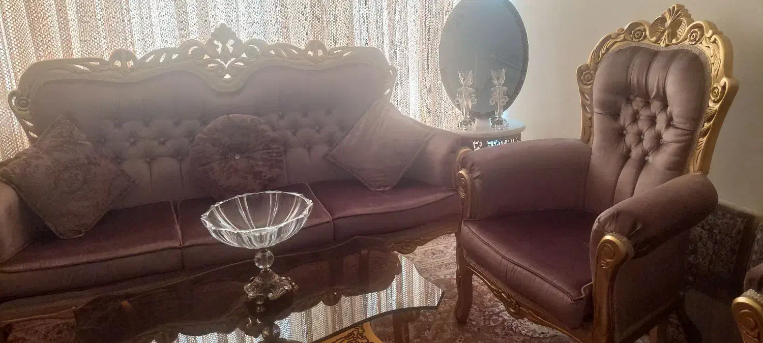 مبل استیل ۹نفره|مبلمان خانگی و میز عسلی|قم, مجیدیه|دیوار