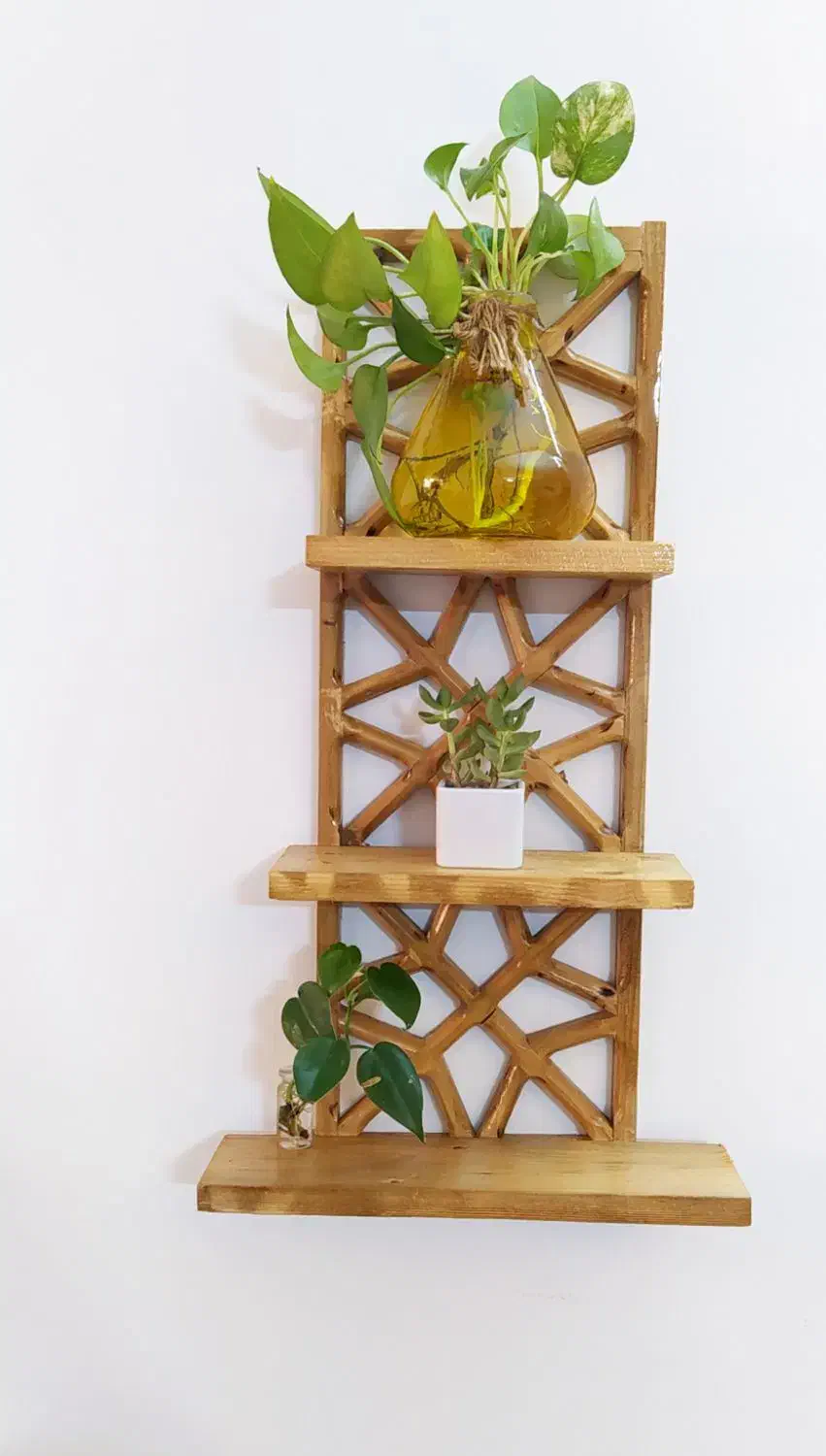 شلف چوبی 3طبقه|صنایع دستی و سایر لوازم تزئینی|مشهد, هنرور|دیوار