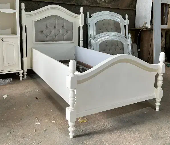 تخت خواب یک نفره چوبی در رنگهای متنوع|تخت و سرویس خواب|اردبیل, |دیوار