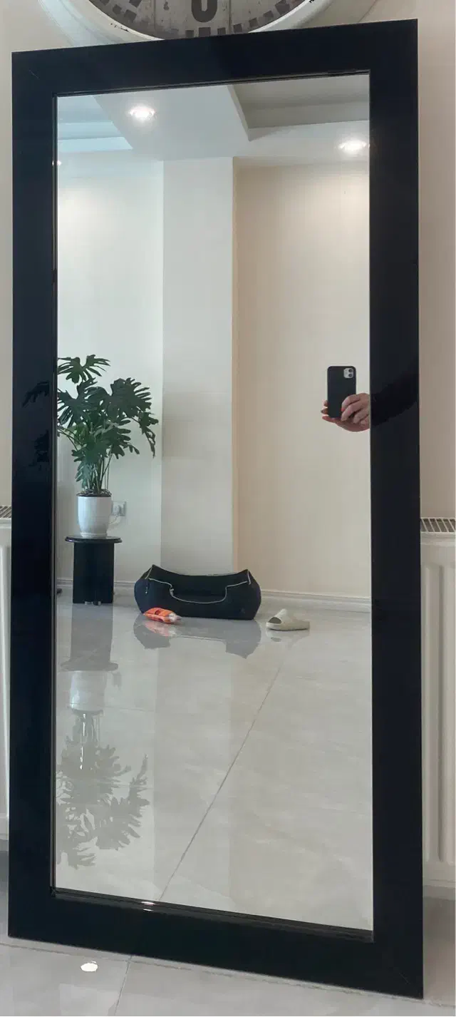 ایینه دیواری با قاب ام دی اف های گلس مشکی|آینه|گرگان, |دیوار