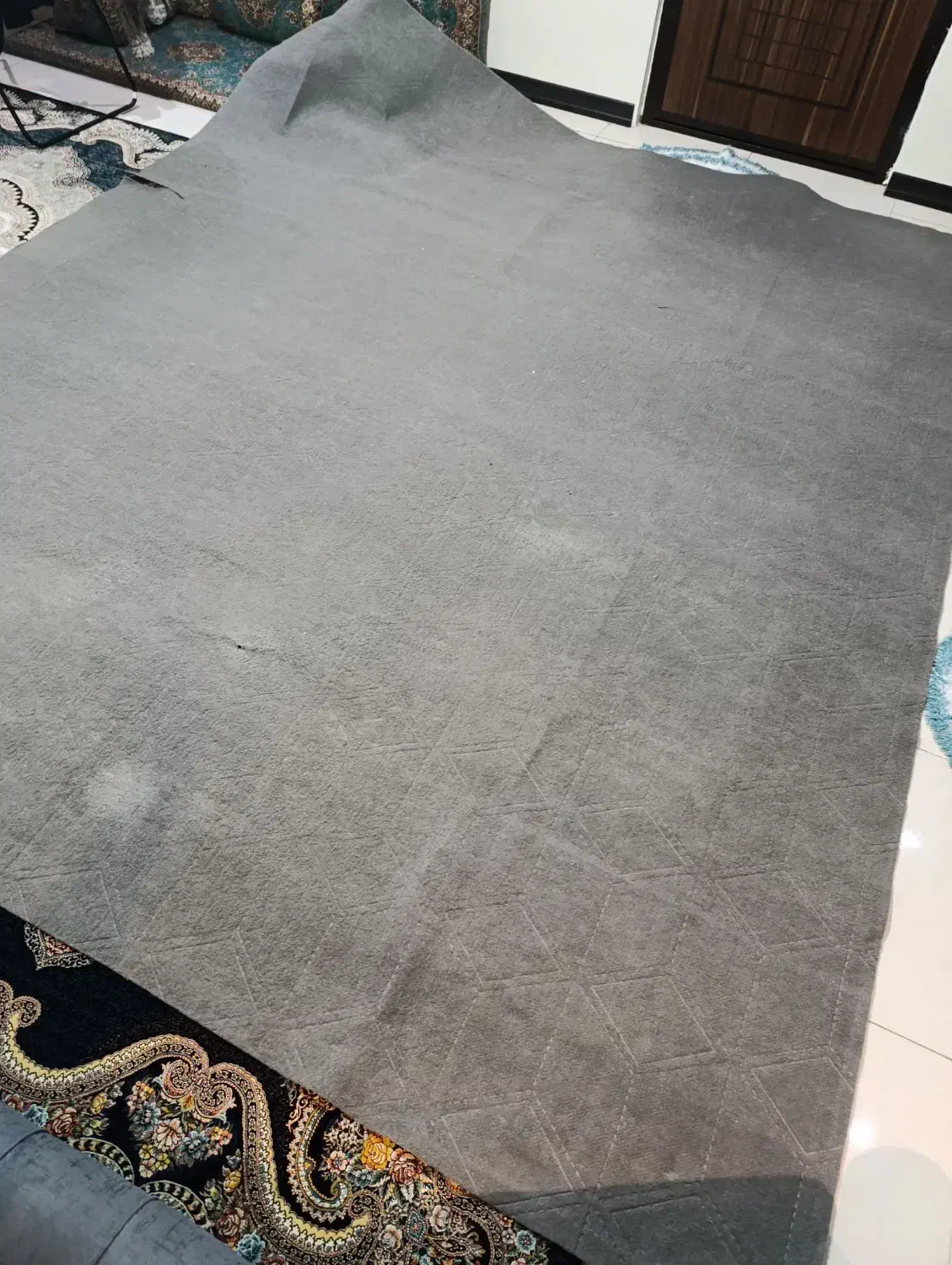 موکت طوسی خوش رنگ|موکت|گرمدره, |دیوار