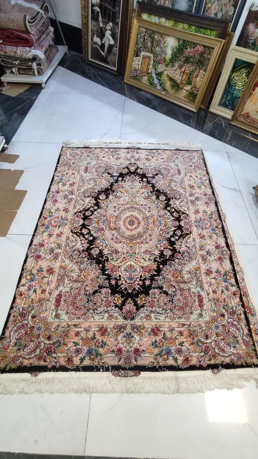 ۳متری نقشه خطیبی مشکی.  ۵۵رج|فرش|تهران, پونک|دیوار