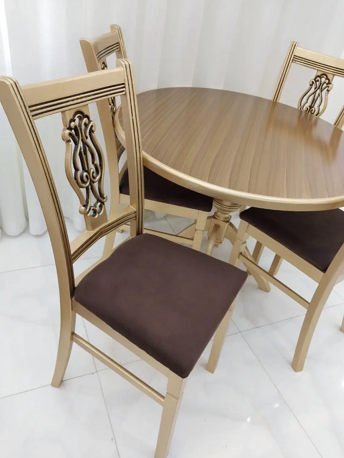 میزغذاخوری۴نفره|میز و صندلی غذاخوری|گرمی, |دیوار