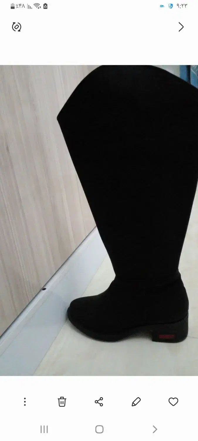 بوت بلند مشکی سایز ۴۰ نو وآکبند|کیف، کفش، کمربند|ارومیه, |دیوار