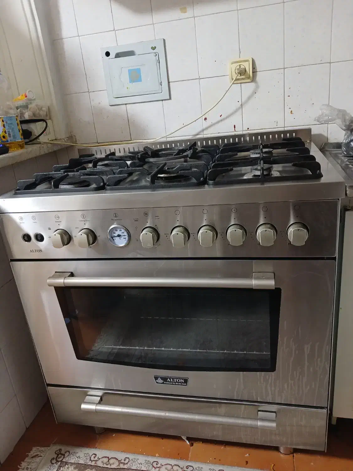 برند آلتن در حد نو بدون خطر و خش|اجاق گاز و لوازم برقی پخت‌وپز|صحنه, |دیوار