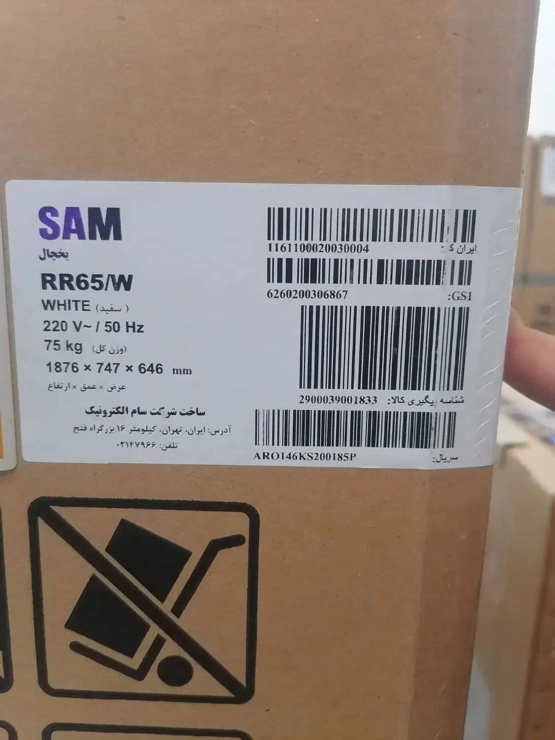 یخچال و فریزر سام مدلRR65/W|یخچال و فریزر|شیراز, گلشن|دیوار